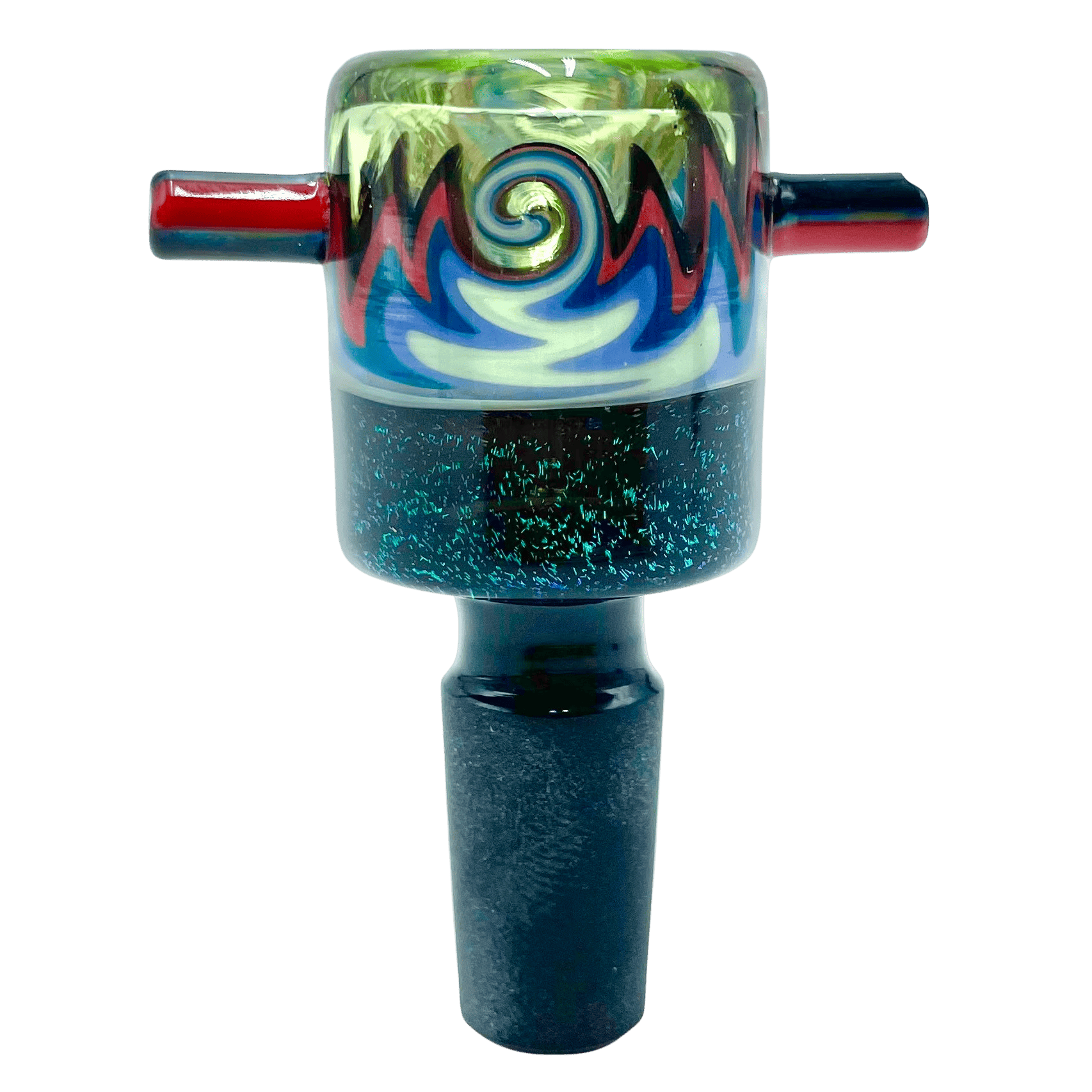 Lucky Goat Galaxy Glass Bowl - Red/Blues