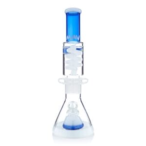 Blue and White Slitted Pyramid Beaker Freezable Coil System