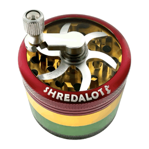 Sir Shredalot Crank Top 4 Piece Metal Herb Grinder - 63mm
