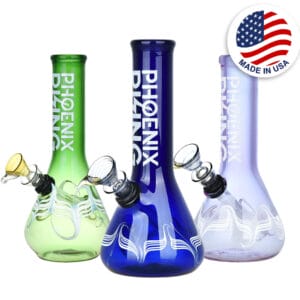 Phoenix Rising Beaker Base Water Pipe - 7"/Colors Vary