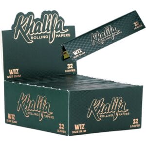 50CT DISPLAY - Khalifa Rolling Papers - 32pc / Wiz Size Slim