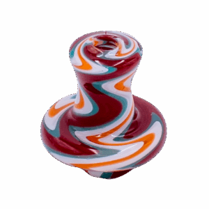 Red Swirl Cap + 2 pearls  (BX155A)
