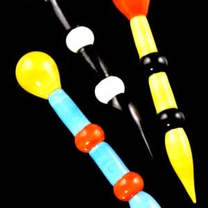 (Assorted Colors) Chunky Multicolor Glass Dab Tool – 5.5″