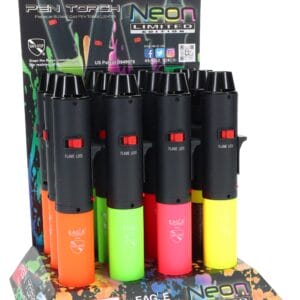 (Neon Colors) Eagle Pen Torch Lighter – 12-Pack Display