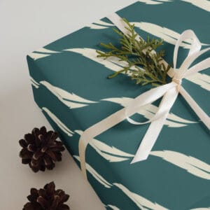 Premium wrapping paper sheets - Teal / White