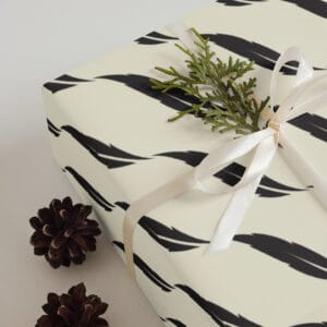 Premium wrapping paper sheets - White / Black