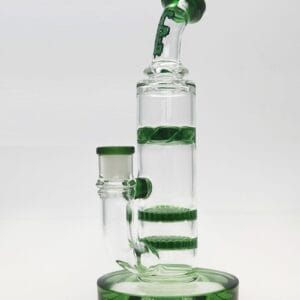 TAG - 9.5" Bent Neck Double Honeycomb with Spinning Splashguard 44x4MM (14MM Female)