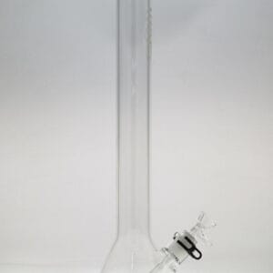 TAG - 20" Beaker 50x5MM - 18/14MM Downstem (5.00") Wavy Sandblasted Logo - Clear .01