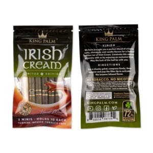 King Palm Irish Cream Mini Flavor Pre Rolled Leaf Tubes - 5 Pack