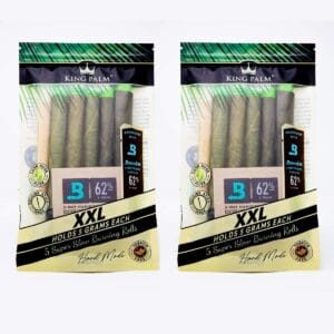 King Palm XXL Natural Pre Roll Palm Leaf Tubes - 2 Packs of 5
