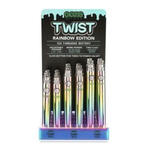 Ooze Twist Battery Display - 24ct - Rainbow