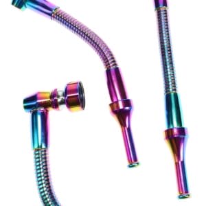 Rainbow Metallic Bendy Metal Hand Pipe Gift Set – 5 Screens – 5.25″