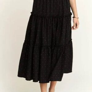 ADORA Rhinestone Accent Tiered Skirt