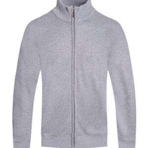 Weiv Mens Solid Full Zip Sweater