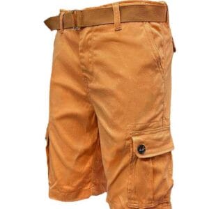 Weiv Mens Belted Cargo Shorts with Belt