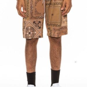Weiv Mens Paisley Bandana Print Shorts