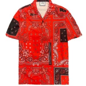 Mens Collared Print Button Down