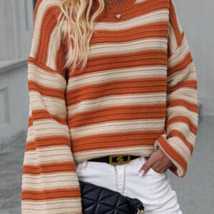 Striped oversized sweater
