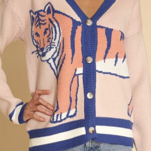 Tiger knit cardigan
