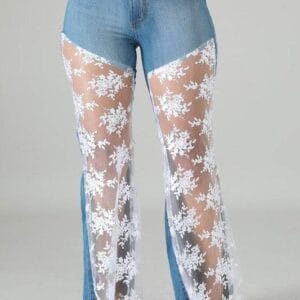 Lace Bell Bottom Jean