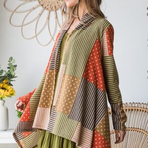 POLKADOT PRINT CARDIGAN