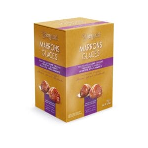 Vergani whole Marron Glaces in standing gift box
