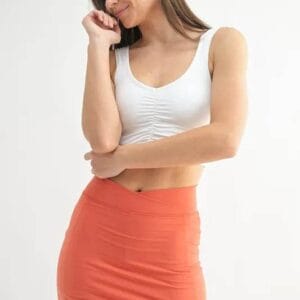 MONO B Ruched Front Active Tank