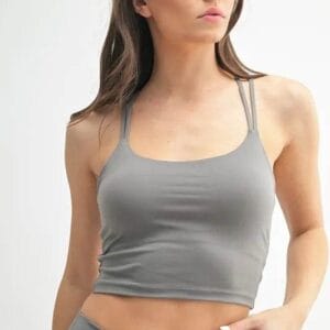 MONO B Venice Cloud Light Crisscross Sports Bra