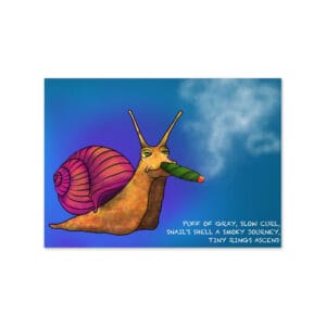Greeting card - Snail Haiku